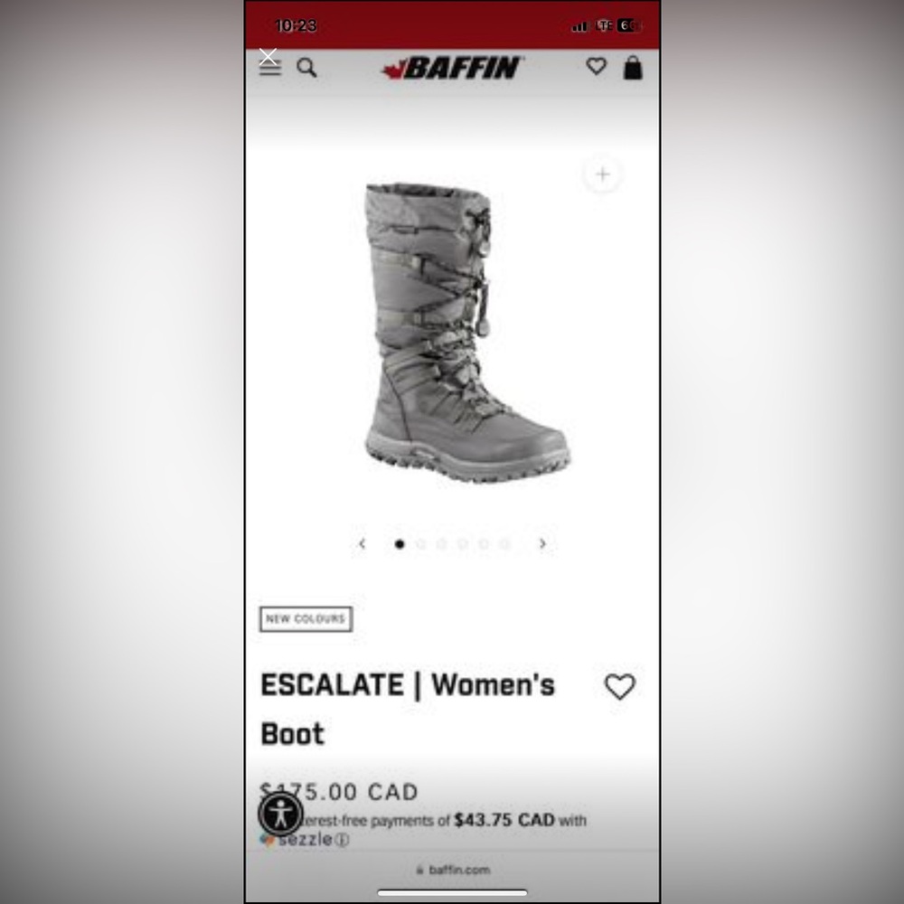 Women’s size US7/UK5 escalate Baffin boots